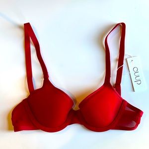 CUUP The Demi Bra, Cerise Red, 30A